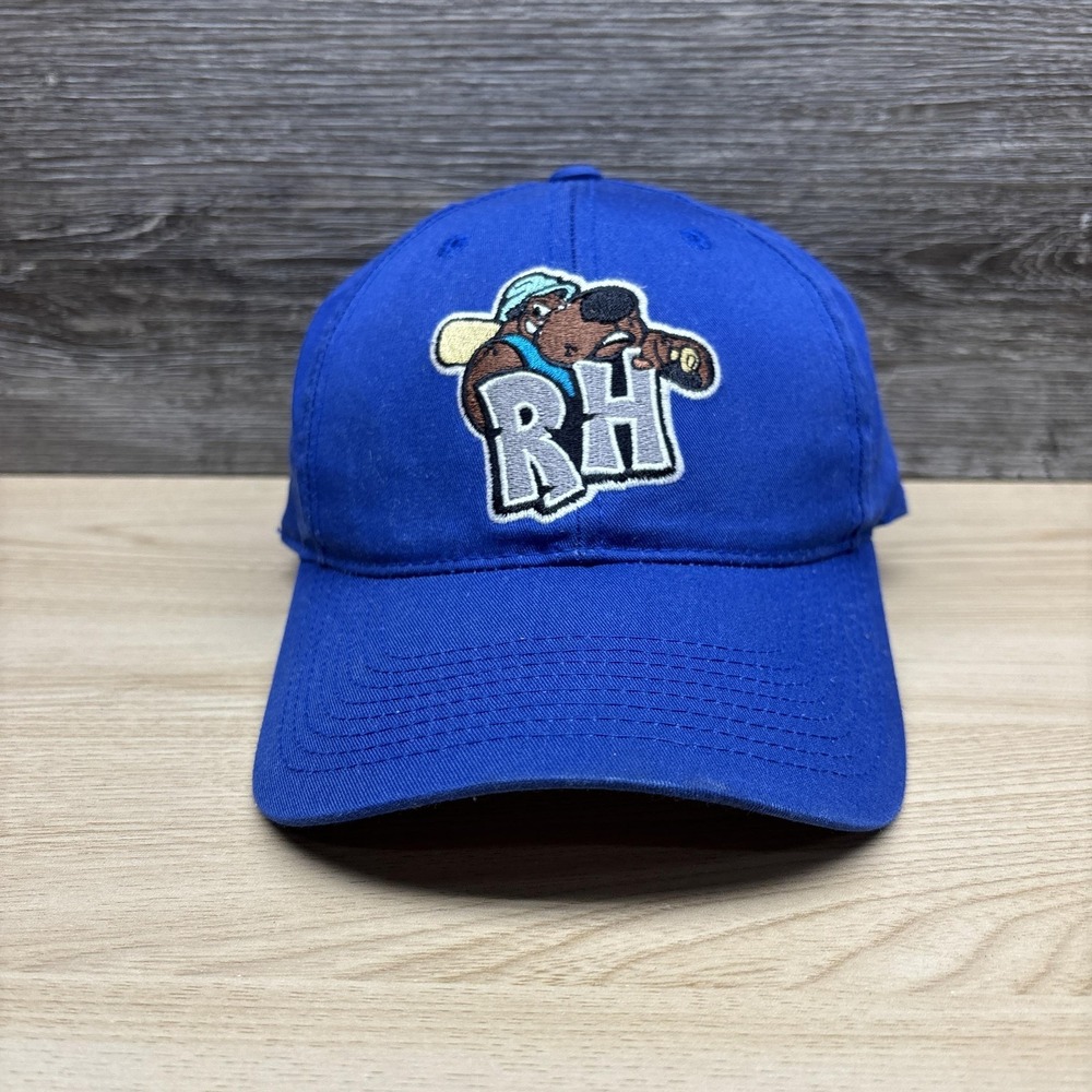 Midland RockHounds Hat Cap Snap Back Mens Blue MILB Baseball Mascot Logo RH
